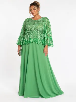 Elegância Verde em Gown Fluido LE upscale gentle