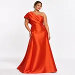 Elegância em Cetim Vermelho alaranjado LE upscale gentle