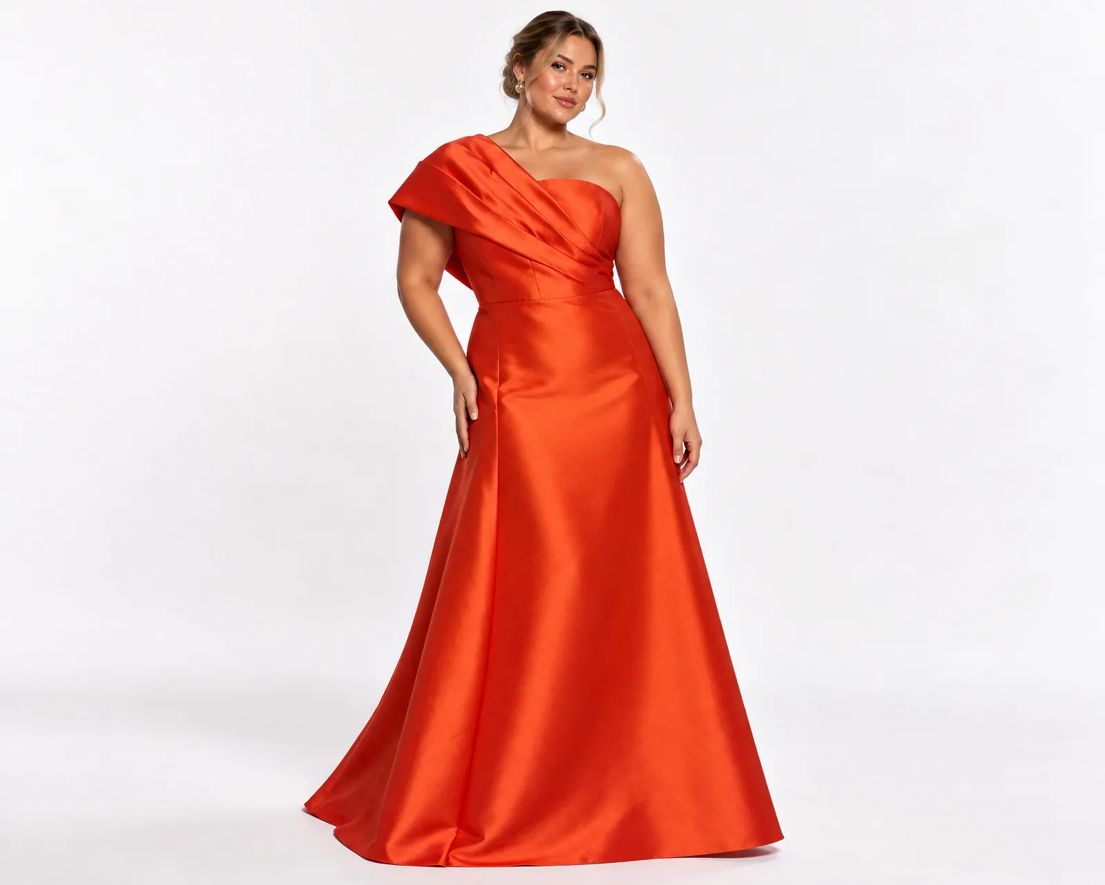 Elegância em Cetim Vermelho alaranjado LE upscale gentle