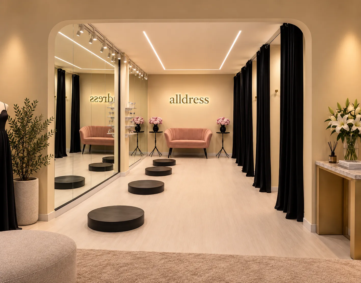 Interior do showroom Alldress