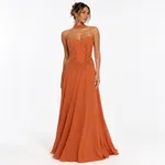 Vestido Terracota com Bordados Dourados LE upscale gentle