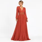 Vestido Terracota com Detalhes Dourados (1) LE upscale gentle